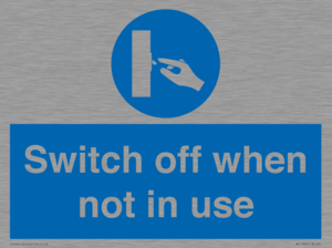 Switch off when not in use